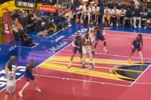 绿间真太郎？！波斯特不沉球三分轰进 勇士次节10-0打停掘金